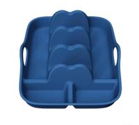 HEIBTENY Juego de soporte de silicona antideslizante para tacos con cuenco de inmersión integrado, resistente al calor, para los amantes de los tacos, para todos los tipos de tacos (azul oscuro)