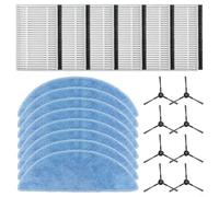 HEIBTENY Kit de accesorios para ECOVACS y para robot aspiradores YEEDI Y1 ProPlus, incluye 4 filtros, 4 paños de fregona y 4 cepillos laterales para una captura eficiente del polvo (B)