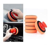 HEIBTENY Kit de almohadillas de pulido de esponja encerada para coche con mango ergonómico, juego de herramientas de limpieza de espuma suave para detalles automáticos de vidrio y mantenimiento