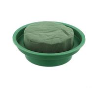 HEIBTENY Kit de arreglos florales de espuma floral con cuenco para centros de mesa de boda, espuma húmeda para jarrones y decoración del hogar, base redonda verde para exhibición de flores frescas