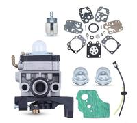 HEIBTENY Kit de carburador con junta y línea de combustible para Honda GX35 HHT35 HHT35S motor recortadoras cortador cepillo conjunto de reparación con para cebador bombilla y construcción de acero
