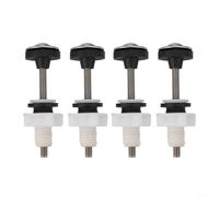 HEIBTENY Kit de fijación de tanque de inodoro de acero inoxidable M6 a sartén, incluye pernos de acoplamiento cerrado, tornillos y juntas de sellado de goma para cisterna de inodoro a cuenco