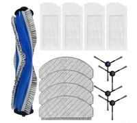 HEIBTENY Kit de paño de trapeador con filtro lateral principal para Bosch BCRC1W BCRD1W BCRC2W BCRD2W, piezas de repuesto con rodillo de nailon, almohadillas de microfibra y filtros HEPA para