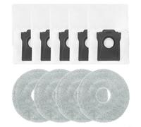 HEIBTENY Kit de paños de fregona y bolsas de polvo para JONR para X1 MAX para Everybot Q11 para Deerma X80/X90 Ultra Robot Vacuum Piezas de repuesto sin obstrucciones con sello fuerte 4