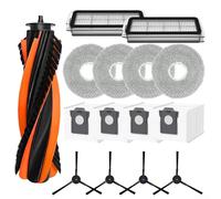 HEIBTENY Kit de piezas de repuesto para robot aspirador Cecotec para Conga X70 con cepillo principal, cepillos laterales, filtros, paños de fregona y bolsas de polvo de 3.3 L, fácil de instalar (A)