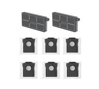 HEIBTENY Kit de repuesto de 8 piezas para ECOVACS para DEEBOT N20 Plus Pro y para YEEDI para C12 Pro: 6 bolsas de polvo grandes de 3,3 L, 2 filtros HEPA lavables, piezas de aspiradora robot de fácil