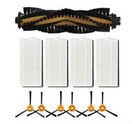 HEIBTENY Kit de repuesto de cepillo principal, cepillo lateral y filtro para Cecotec para Conga M50 para robot aspirador X-Treme, incluye 1 cepillo de rodillo, 4 filtros y 6 cepillos de borde