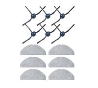 HEIBTENY Kit de repuesto de cepillos laterales y paños de fregona para aspiradora robot, paquete de 12 accesorios compatibles con Eufy G50 para HYBRID L60 para HYBRID y L60 para HYBRID SE para