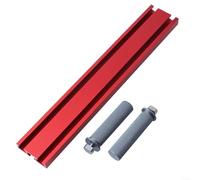 HEIBTENY Kit de valla de ranura deslizante, para agujeros de perro de 19/20 mm, valla de aleación de aluminio, con 2 paradas, para mesa de sierra, banco de trabajo, abrazadera ajustable, accesorios de