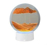 HEIBTENY Lámpara de escritorio con pintura de arena que fluye en 3D, luz nocturna brillante con efecto visual fascinante, adorno de escritorio suave para decoración del hogar, alivio del estrés
