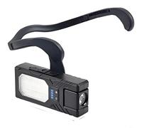 HEIBTENY Linterna frontal LED recargable con control de sensor de movimiento y accesorio magnético, batería de 1500 mAh, fuentes de luz duales con modos de brillo ajustables para pesca (B)