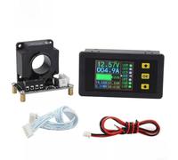 HEIBTENY Medidor bidireccional Hall Coulomb de 90 V 100 A-500 A CC Probador de capacidad de corriente de voltaje con pantalla LCD a color, sensor sin contacto, protección contra sobretensiones para