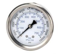 HEIBTENY Medidor de lavado a presión de rosca M14x1.5, 0-700 bar 10000 psi aleación de acero inoxidable de 2.5 pulgadas para equipos de limpieza de jardín al aire libre