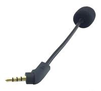HEIBTENY Micrófono de repuesto para auriculares para juegos con cancelación de ruido, con tubo flexible de 120 cm, para PC, para auriculares PS4 e Hyper-X, chat de voz transparente, negro