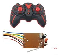 HEIBTENY Módulo de placa de circuito de control remoto de siete canales de 2.4G, receptor inalámbrico PCB para coches RC y proyectos de bricolaje, rendimiento antiinterferencias estable, color rojo
