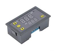 HEIBTENY Módulo de relé de temporizador de ciclo digital de 220 V con pantalla LED dual, interruptor de control de retardo de tiempo de 1 a 999 horas para encendido/apagado, instalación integrada