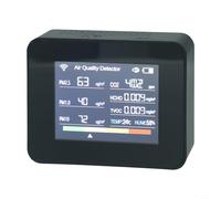 HEIBTENY Monitor de calidad del aire 13 en 1 para la aplicación Tuya, PM2.5 PM10 TVOC HCHO Detector con pantalla TFT de 2.8 pulgadas, analizador de gas interior recargable de 2000 mAh para la oficina