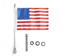 HEIBTENY Motocicleta para el soporte del equipaje del soporte del poste de la bandera americana para GL1800 US Banner Holder con poste de acero galvanizado fácil instalar