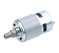 HEIBTENY Motor de metal 775 DC para herramienta de extracción de secador de pelo, motor de engranajes en miniatura de alta velocidad de 12-25 V con eje de 12 mm, consumo para herramientas eléctricas y