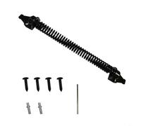 HEIBTENY Muelle de puerta de cierre automático ajustable de 14 pulgadas de acero al carbono resistente con acabado epoxi negro para valla de jardín de madera y herrajes de patio
