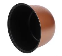 HEIBTENY Olla interior de olla arrocera de 2 L, sartén antiadherente de aleación de aluminio, tazón de repuesto grueso para ollas a presión, distribución uniforme del calor, negro, 7.3 x 7.3 x 4.25