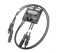 HEIBTENY Optimizador de energía fotovoltaica de panel solar de 650 W con MPPT de nivel de módulo el 99,6%, clasificación IP68, para sistemas fotovoltaicos - Negro, 152 × 133 × 25,9 mm