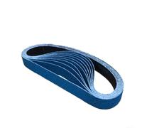 HEIBTENY Paquete de 10 correas de lijado de circonia de 20 mm x 520 mm, tiras abrasivas de alúmina de grano 40/60/80/120 para pulido de metal, madera y cuero, bandas de lijadora de banda de alta tasa