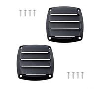 HEIBTENY Paquete de 2 rejillas de ventilación marinas de plástico negro de 3 pulgadas para yate, canoa, accesorios de montaje de cubierta de flujo recto resistentes a la intemperie (negro)