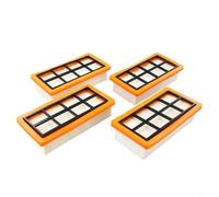 HEIBTENY Paquete de 4 filtros compatibles con aspiradora robótica KARCHER AD 2 AD 3.000 AD3.200 AD 3 Premium chimenea AD 4 Premium, piezas de repuesto de papel de filtro de alta marillo