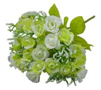 HEIBTENY Para ramo de boda, arreglo de rosas de seda con 21 cabezas, flores artificiales, accesorio de fotografía, decoración del hogar, elegante centro de mesa de exhibición floral, decoración de