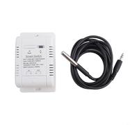 HEIBTENY Para sensor de interruptor para, termostato inalámbrico de 16 A/20 A 433 MHz con control remoto de aplicación, real y temporizador, CA 85-250 V, blanco, cable de 1 m (16 A con cable de 2 m)