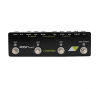 HEIBTENY Pedal Looper con sintonizador True Bypass, grabación ilimitada y múltiples bucles MOSKYaudio 3 Loop Box 230x70x36 mm