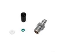 HEIBTENY Pezón relleno de conexión rápida macho de 8 mm, acoplamiento unidireccional de acero inoxidable para compresor de aire, kit de válvula de llenado HPA N2 de 300 bar/4500 PSI con junta tórica