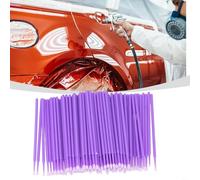 HEIBTENY Pinceles desechables para retoque de pintura, 100 unidades, aplicador de coche sin pelusas, para detalles de automóviles, odontología, manualidades de pasatiempos, plástico, 10 cm (morado)