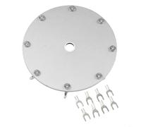 HEIBTENY Placa de rejilla de tierra de aluminio para PAC-12 para antena portátil de onda corta JPC-12, viene con 10 bloques de terminales de horquilla para radio aficionada al aire libre (plata)