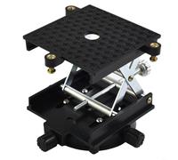 HEIBTENY Plataforma de elevación de gato de laboratorio Mesa de elevación ajustable de aleación de aluminio para experimentos de física química biología Altura estable Soporte de ajuste fino Rango de
