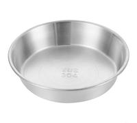 HEIBTENY Plato de acero inoxidable para salsa, pequeños cuencos redondos para servir condimentos, verduras en escabeche, patatas fritas con almacenamiento apilable (color acero, 15 cm)
