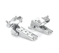 HEIBTENY Plegable de acero para clavijas de bicicleta Reposapiés ajustable para 24 mm - 38 mm de diámetro de horquilla Acabado cromado para pedal con 25-30 mm de ancho para montaje lateral para