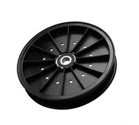 HEIBTENY Polea tensora de repuesto para Exmark 109-0996, tensor plano de metal para Lazer Z AS para cortacéspedes E-Series, 8.75 pulgadas OD 23 mm ID, pieza de cubierta de cortacésped negra a