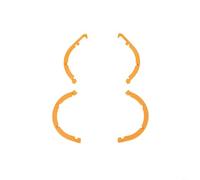 HEIBTENY Protector de hélice con liberación rápida para DJI NEO2, juego de protector de hoja anticolisión ABS ligero en negro, gris y naranja para mayor seguridad (naranja)