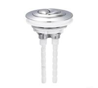 HEIBTENY Pulsador Cisterna para Doble Negro Mate 100mm Varilla Pulsador | Doble descarga ahorro agua, varilla 100mm ajustable, material ABS para durable, color plata elegante(Silver)