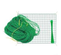 HEIBTENY Red de enrejado de jardín de nailon para soporte de plantas para frijoles, frutas, vides trepadoras, red de cultivo vertical verde para balcón, patio, juego de invernadero (1,8 m x 5 m)