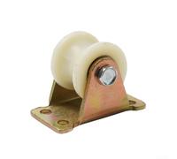 HEIBTENY Rodillo ranurado de nailon resistente de 30 mm con soporte de acero, rueda de polea galvanizada para manejo de materiales industriales, rodamiento silencioso suave tipo V individual (U-30 mm)