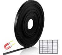 HEIBTENY Rollo de cinta magnética negra, 6 mm x 8 m, divisores magnéticos de pizarra blanca, cinta decorativa gráfica, línea de marcado para divisores de tableros de oficina, líneas de horario