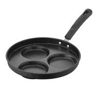 HEIBTENY Sartén antiadherente, máquina para tortillas de 4 agujeros, sartén de desayuno recubierta de piedra, hierro y acero al carbono, calentamiento rápido, para cocinas de gas e inducción, color