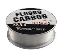 HEIBTENY Sedal de Fluorocarbono 300 m, 0,3-0,5 mm, Transparente, Multiusos, Línea de Pesca, Líder, Hilo de Fibra de Carbono (0,4 mm)