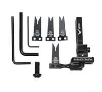 HEIBTENY Soporte de flechas de acero de aleación de aluminio para arcos compuestos y recurvos, placas reemplazables con escala ajustable para competitividad, color negro