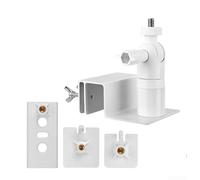 HEIBTENY Soporte de montaje de cámara solar para exteriores, soporte doble de metal ajustable para paneles pequeños y cámaras de seguridad, diseño de ahorro de espacio para techo o pared, blanco