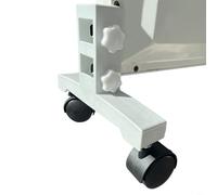 HEIBTENY Soporte de pie ajustable con ruedas para calentador infrarrojo, para marco de 3 cm, base de soporte móvil para calefacción auxiliar en el hogar u oficina (blanco)