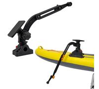 HEIBTENY Soporte para buscador de peces Garmin para soporte de transductor de kayak, soporte de sonar giratorio de 360 grados ajustable con fijación de base segura para soporte de sonar